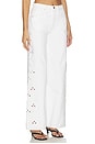 view 2 of 6 James High Rise Wide Leg Pants in Embroidered White
