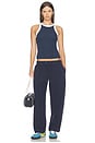 view 5 of 6 Drawstring Barrel Pant in Navy Blazer
