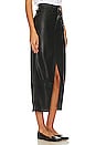 view 2 of 4 Faux Leather Reconstructed Skirt in Black