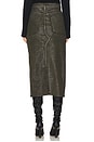 view 5 of 7 Reconstructed Midi Skirt in Cypress Glitter