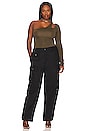 view 10 of 10 X Zoe Costello Asymmetrical Bodysuit in Olive Night