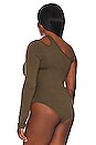 view 8 of 10 X Zoe Costello Asymmetrical Bodysuit in Olive Night