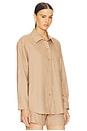 view 2 of 4 Oversized Shirt in Tobacco Brown