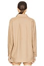 view 3 of 4 Oversized Shirt in Tobacco Brown