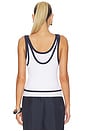 view 3 of 4 Layered Tank Top in White & Navy