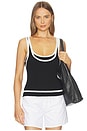 view 1 of 4 Layered Tank Top in Black & White