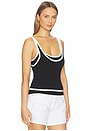 view 2 of 4 Layered Tank Top in Black & White