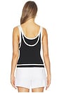view 3 of 4 Layered Tank Top in Black & White