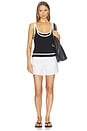 view 4 of 4 Layered Tank Top in Black & White