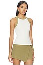 view 2 of 4 Ribbed Racer Tank Top in Cannoli Herb
