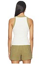 view 3 of 4 Ribbed Racer Tank Top in Cannoli Herb