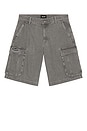 view 5 of 6 Oval Denim Cargo Short in Frost Gray