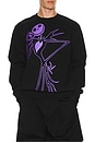 view 1 of 4 x The Nightmare Before Christmas Jack Skellington Crew Sweatshirt in Black