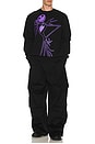 view 3 of 4 x The Nightmare Before Christmas Jack Skellington Crew Sweatshirt in Black