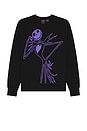 view 4 of 4 x The Nightmare Before Christmas Jack Skellington Crew Sweatshirt in Black