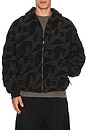view 1 of 4 H Star Repeat High Pile Jacket in Black