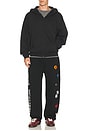 view 6 of 6 Olympia Open Hem Sweatpant in Black