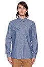 view 1 of 3 Chambray Work Shirt in Blue