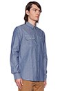 view 2 of 3 Chambray Work Shirt in Blue