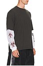 view 2 of 6 Leon Long Sleeve Double Layer Top in Vintage Black