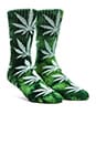 view 3 of 3 Tie Dye Plantlife Crew Socks in Lime & Dark Green, HUF Tie Dye Plantlife Socks in Multi in Lime Dark Green, Multi