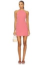 view 1 of 4 Halter Neck Mini Dress in Red Gingham