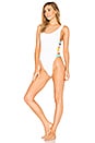 view 2 of 3 Greta Scrunch One Piece in White & Multi