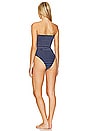 view 3 of 4 Brooke One Piece in Navy & White Stripe