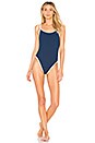 view 1 of 3 Clara Scrunch One Piece in Navy & White