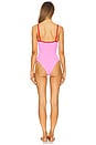 view 3 of 3 Pamela Contrast One Piece in Bubblegum & Red