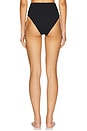 view 3 of 4 High Waist Bikini Bottom in Crinkle Black