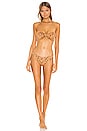view 1 of 4 Jean Bikini Set in Metallic Copper Leopard