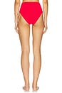 view 3 of 4 High Waist Bikini Bottom in Crinkle Red