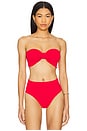 view 1 of 4 Jean Bikini Top in Crinkle Red