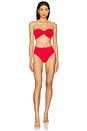 view 4 of 4 Jean Bikini Top in Crinkle Red