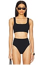 view 1 of 4 Xandra Bikini Top in Crinkle Black