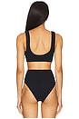 view 3 of 4 Xandra Bikini Top in Crinkle Black