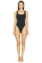 view 1 of 4 Square Neck One Piece Swimsuit in Black