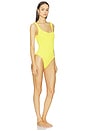 view 3 of 4 Square Neck One Piece Swimsuit in Sunflower