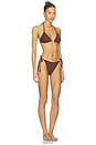 view 2 of 5 Gina Beaded Bikini in Metallic Chocolate