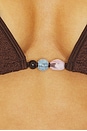 view 5 of 5 Gina Beaded Bikini in Metallic Chocolate