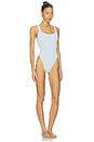 view 2 of 4 MAILLOT DE BAIN 1 PIÈCE ENCOLURE CARRÉE SQUARE NECK ONE PIECE in Metallic Ice Blue
