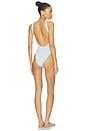 view 3 of 4 MAILLOT DE BAIN 1 PIÈCE ENCOLURE CARRÉE SQUARE NECK ONE PIECE in Metallic Ice Blue