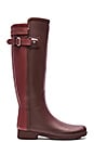 view 1 of 5 Original Refined Back Strap Short Rain Boot in Umber & Lava Red