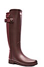 view 2 of 5 Original Refined Back Strap Short Rain Boot in Umber & Lava Red
