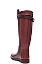 view 3 of 5 Original Refined Back Strap Short Rain Boot in Umber & Lava Red