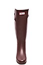 view 4 of 5 Original Refined Back Strap Short Rain Boot in Umber & Lava Red