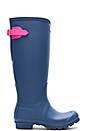 view 1 of 5 Original Back Adjustable Boot in Dark Earth Blue & Ion Pink