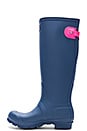view 5 of 5 Original Back Adjustable Boot in Dark Earth Blue & Ion Pink