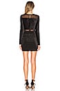 view 3 of 4 VESTIDO AJUSTADO DE MANGA LARGA FABIAN in Black & Silver